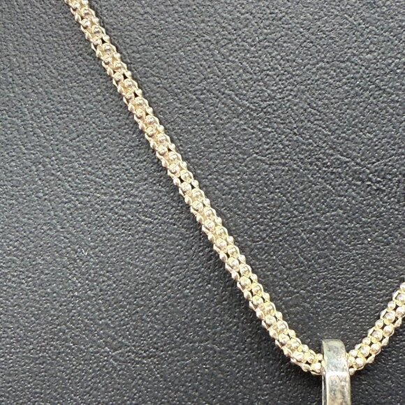 D’joy 925 Sterling Silver Black Crystal Cross Pendant Chain Necklace Italy - Picture 5 of 6